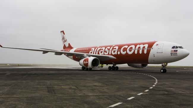 An AirAsia X A330 like the one involved in the midair scare off Western Australia. Picture: Ollie Dale