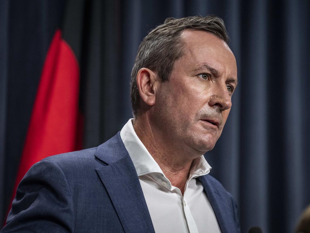 WA Premier Mark McGowan warned he expects the number of positive coronavirus cases on a 79-person flight into Perth to grow. Picture: NCA NewsWire / Tony McDonough