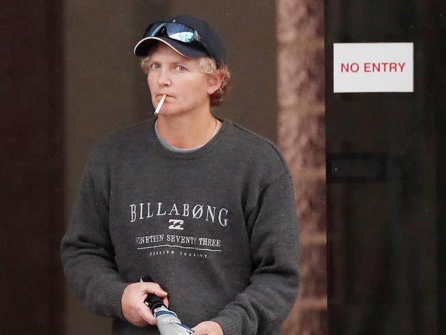 Robert Calamatta leaves Wyong Court at an earlier appearance. (AAP Image/Sue Graham)