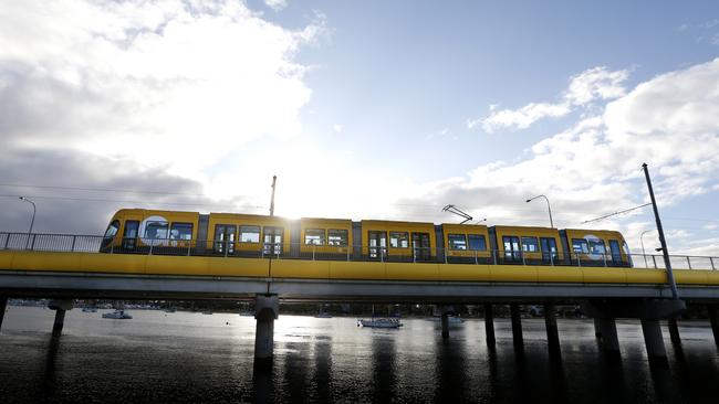 A G:link tram crosses the Sundale Bridge. Picture: Jerad Williams