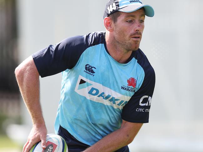 Bernard Foley during NSW Waratahs Super Rugby training at Daceyville, Sydney. Picture: Brett Costello