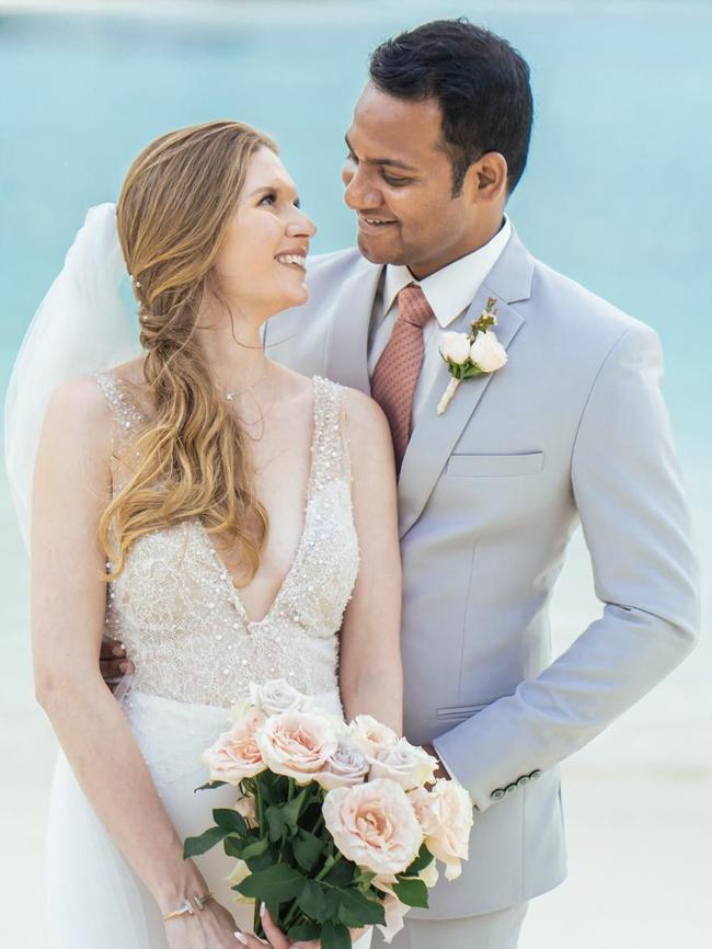 Jay and Linda Balmaran from Sydney had an intimate wedding in the Maldives ...