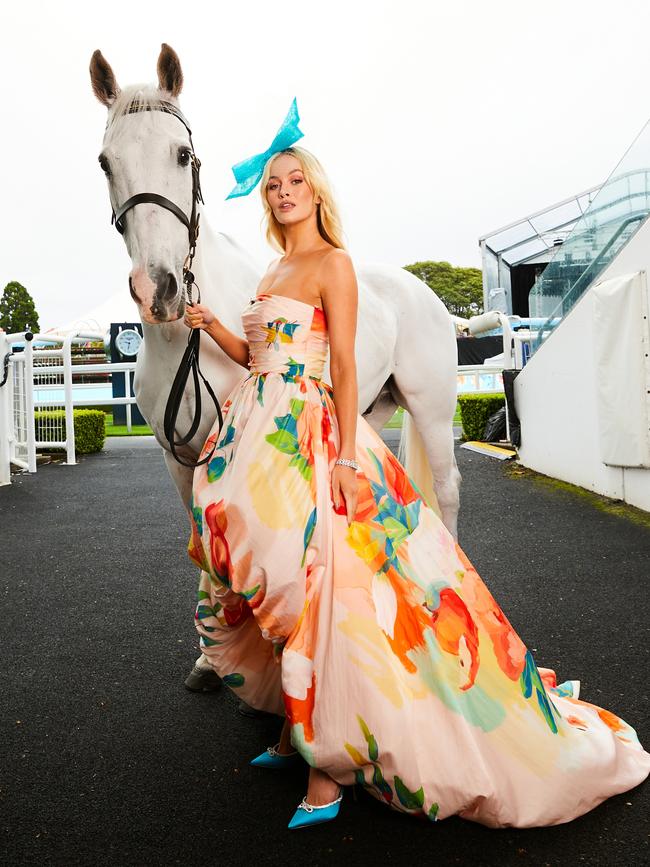 Simone is wearing a stunning Leo Lin gown. Picture: Mick Bruzzese