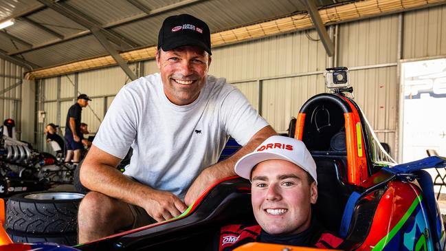 Jack Johnson is looking to make a name for himself in motorsport with the support of dad Brad Johnson. Picture: Matthew Christie/NetworkR