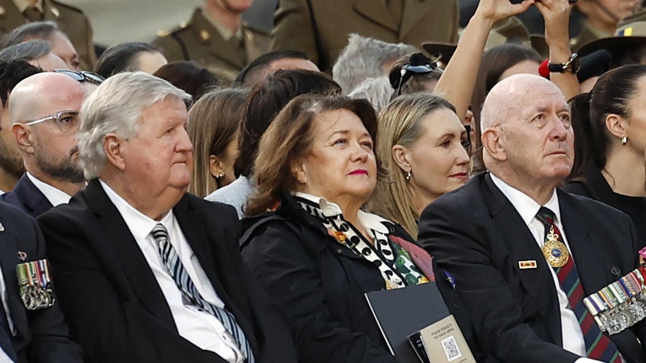 Gina Rinehart called for an increase in Defence spending at an Anzac Day service on Thursday. Picture: Richard Dobson / Newswire
