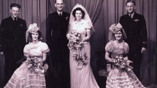 Robert and Winnifred Stehbens at their wedding in 1945.