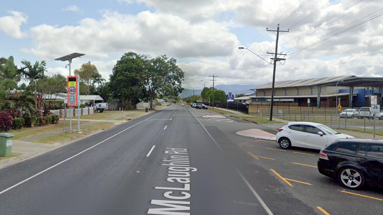 A young girl was hit by a car outside Bentley Park College on Tuesday morning.