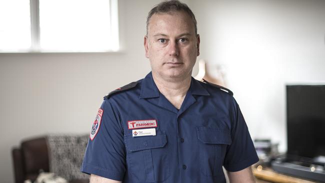 Paramedic Paul Almond was attacked while treating a patient. Picture: Jason Edwards