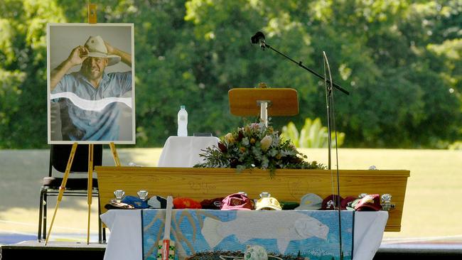 Memorial for Andrew Symonds at Riverway Stadium in Townsville. Picture: Evan Morgan