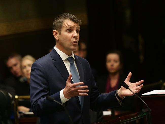 Premier Mike Baird speaks during question time at NSW State Parliament. Picture: Craig Wilson