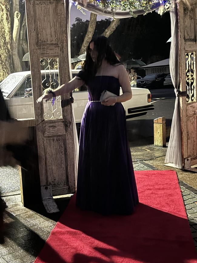 Students arrive at the Hervey Bay State High School formal.