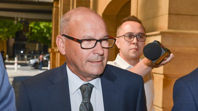 Former magistrate Bob Harrap arrives at the District Court. Picture: NCA NewsWire / Brenton Edwards