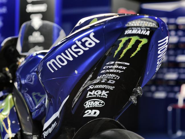 The 2015 Yamaha YZR-M1 MotoGP bike.