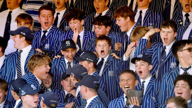 Nudgee College supporters in round 1. Picture, John Gass