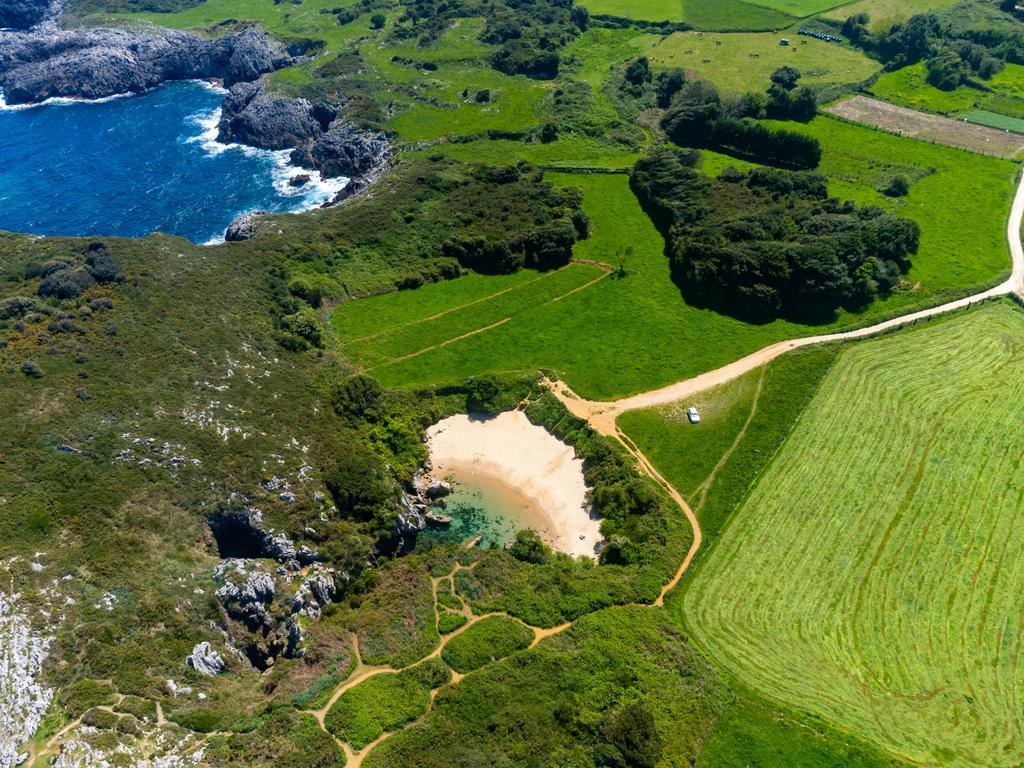 The tiny beach has just a 40 metre stretch of sand and is inland. Picture: Alamy