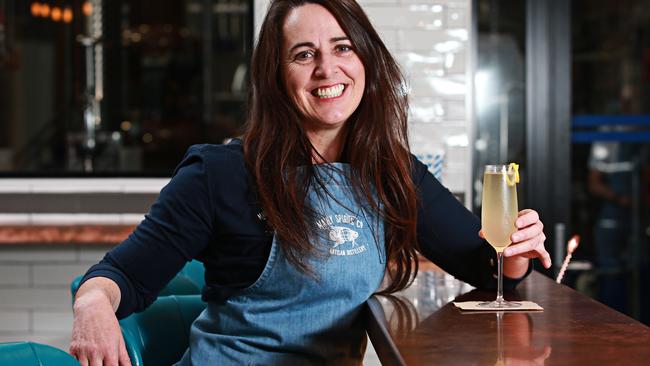 Vanessa Wilton with a French 75, a gin cocktail made with gin, champagne, lemon juice, and sugar. Pictures: Adam Yip.