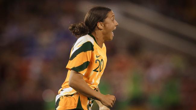 Sam Kerr is one of several big names to feature in the Matildas squad. Picture: Getty