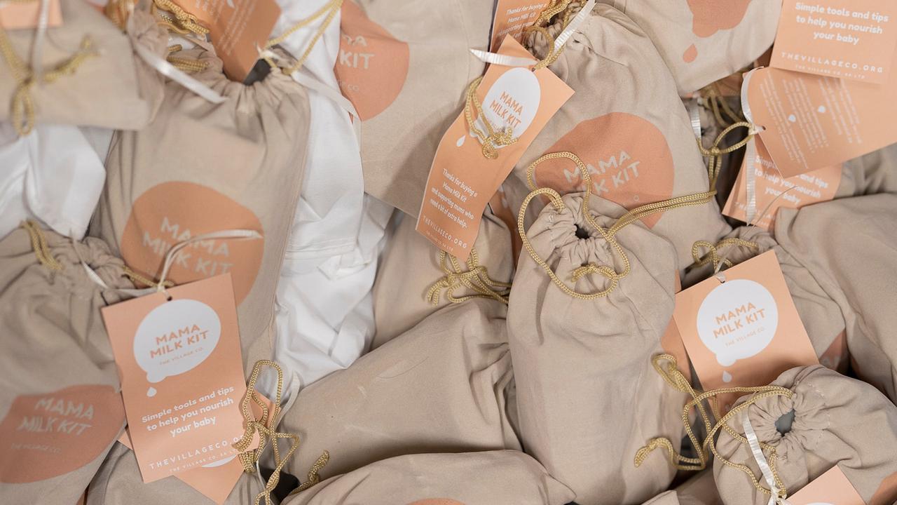 ‘Mama milk kits’ help new mums with breastfeeding, with access to expert advice. Picture: Ana Koch