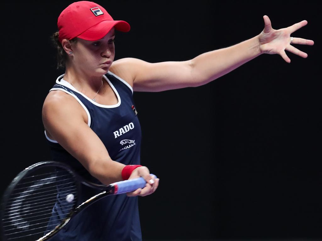 The Aussie is eyeing off nearly $6m in prizemoney if she can win the season-ending tournament.