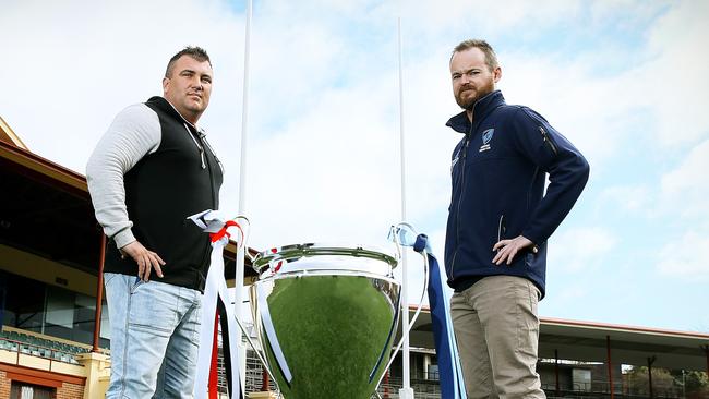 Both SFL rep coaches, Matthew Smith, left, and Lindisfarne's Daniel Willing, have quit because of a lack of player interest in representing the league. Picture: SAM ROSEWARNE