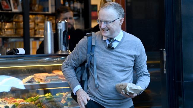 Reserve Bank governor Philip Lowe takes his own, more modest break. Picture: Jeremy Piper