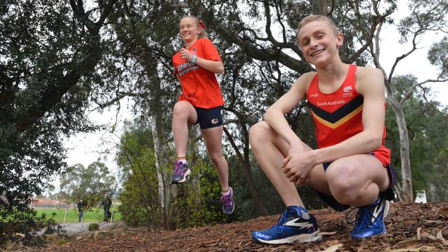 Siblings Bethany and Joe Cross will compete in both the national cross country and race walking titles this weekend. Picture: AAP Image/Brenton Edwards