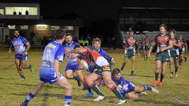 CITIES DOMINATE: The Chinchilla Bulldogs were no match for the powerful Roma Cities side over the weekend. Picture: Kate McCormack