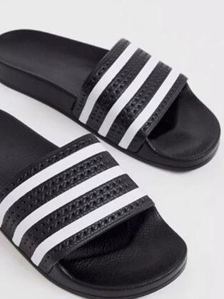 Adidas slides.