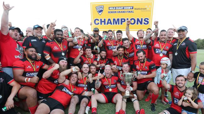 Gold Coast District Rugby Union First Grade Grand Final. Griffith University Colleges Knights v Nerang Bulls. Pic Mike Batterham