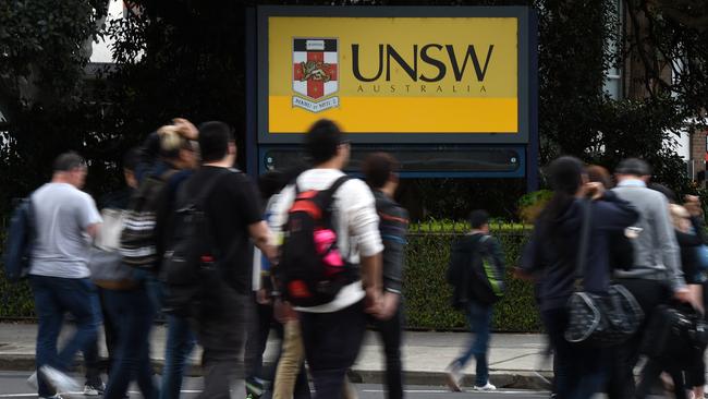 Students at UNSW. Photo: Dean Lewins