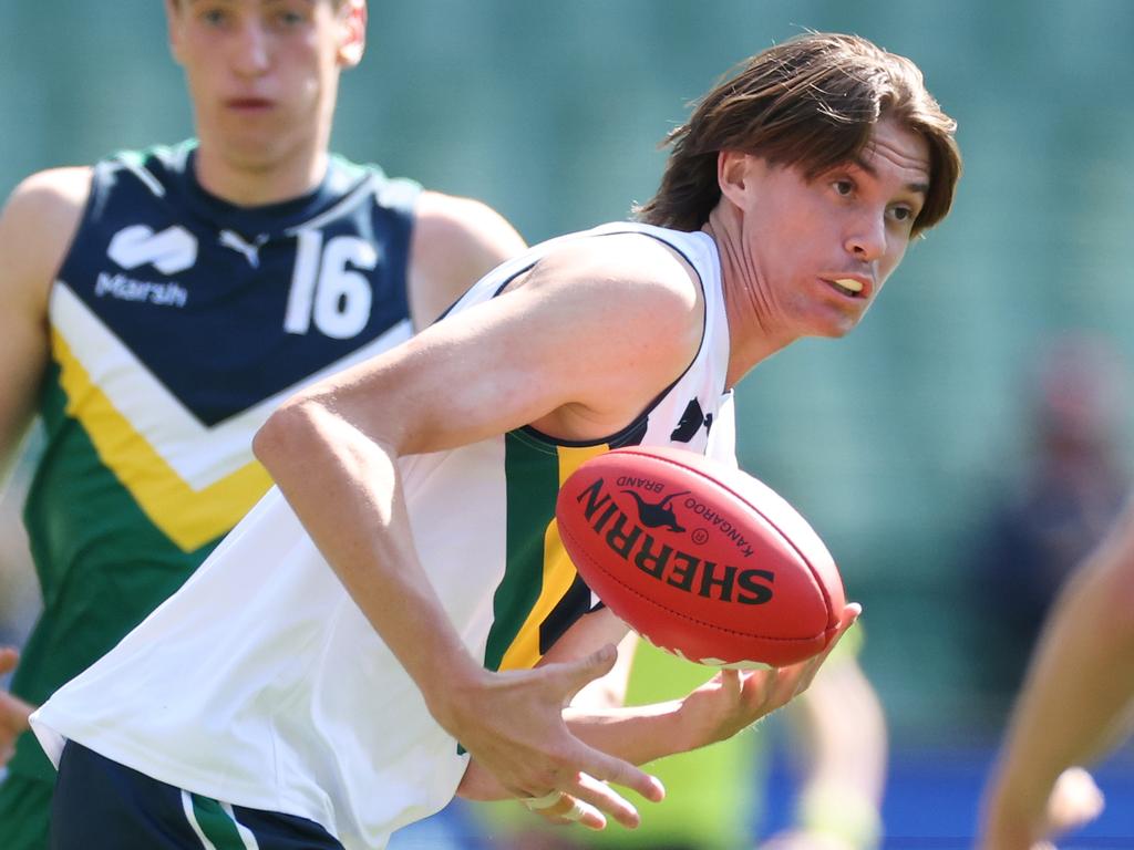 Kalani White faces a big call. Picture: Daniel Pockett/AFL Photos