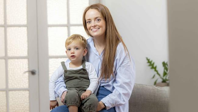 Mum Emma Jones and toddler Sonny, 3. She is the case study for news story on cervical cancer screening and self screening kits. Picture by Wayne Taylor 30th January 2025