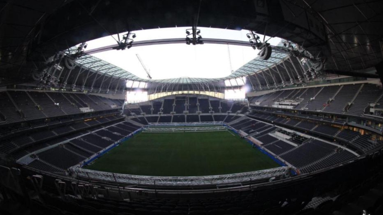 Tottenham's new ground has a pitch laid but there is still more infrastructure work to be done on the 61,000 arena.