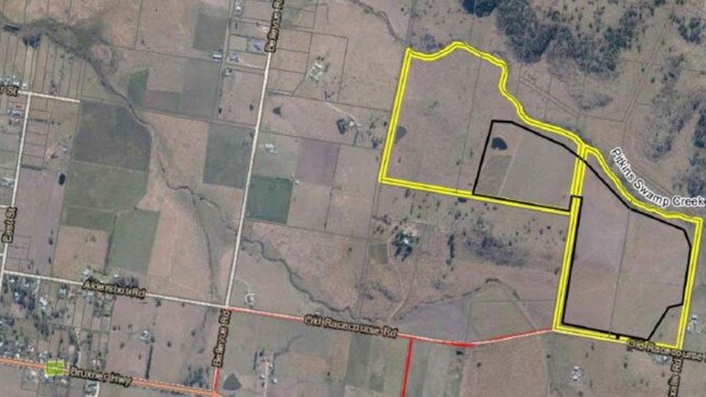 The site of a planned solar farm 2km east of Tenterfield.