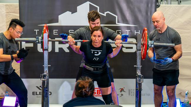 57-year-old powerlifter from Belmore Frances Angeli