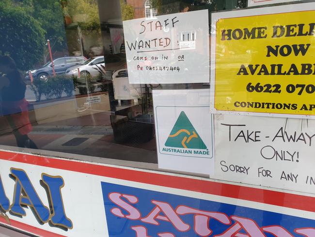 Several businesses in Lismore's CBD are advertising jobs during COVID-19 crisis