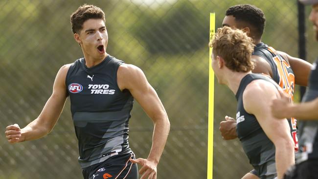 Joe Fonti during GWS training session on February 9, 2024. Photo by Phil Hillyard(Image Supplied for Editorial Use only - **NO ON SALES** - Â©Phil Hillyard )