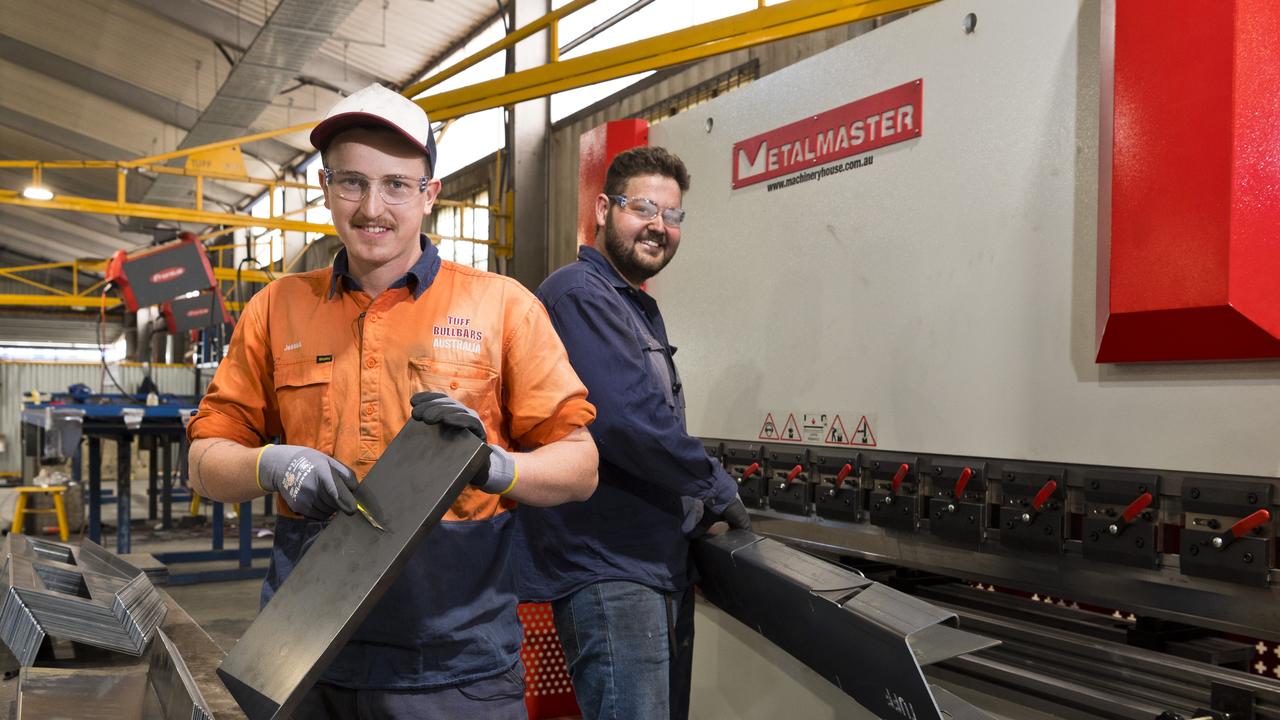 Josh Whitta (left) and David Mills fill TRC contracts that kept employees of TUFF Group working over the COVID shutdown. Picture: Kevin Farmer