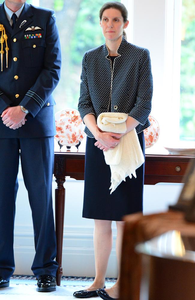 Maria out of uniform and accompanying the royals to New Zealand in 2014. Picture: James Whatling/Getty