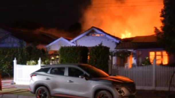 Two families have been forced to flee their Oakleigh South homes as an early morning house fire ripped through the properties on Monday, March 25, 2024. Picture: supplied