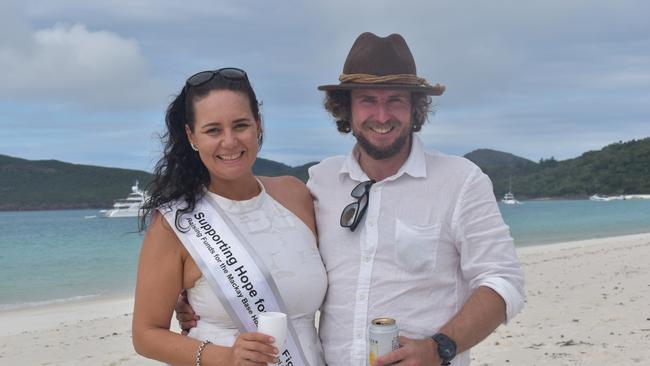 White on Whitehaven 2023: Andrew and Tenaya Timbrell won tickets through a fundraising by Mackay Oral Health Beyond. Picture: Estelle Sanchez