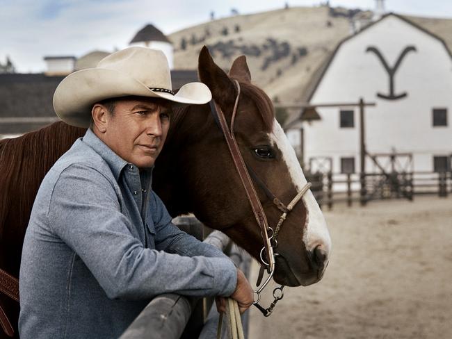 Kevin Costner stars in the TV series Yellowstone. Supplied by Stan.