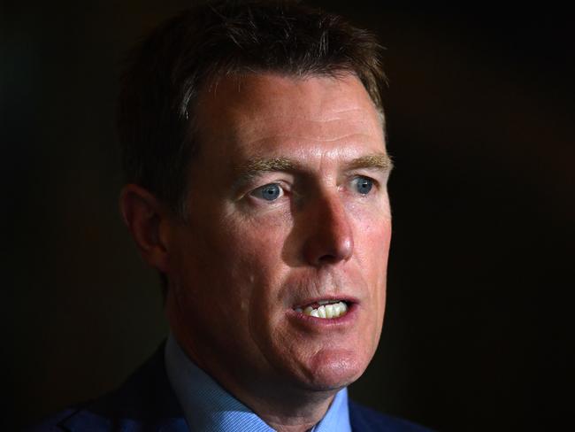 Attorney-General Christian Porter at a press conference at Parliament House in Canberra, Tuesday, December 4, 2018. (AAP Image/Mick Tsikas) NO ARCHIVING