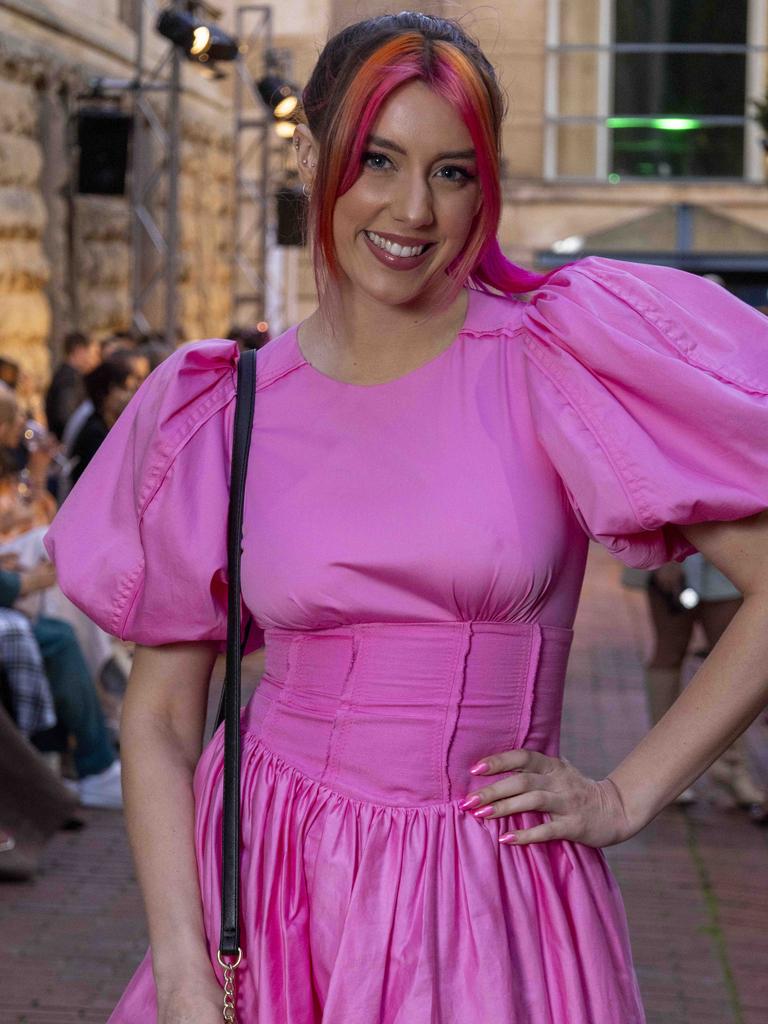 Jenna at the Adelaide Art Gallery, Adelaide Fashion Week. Picture: Kelly Barnes