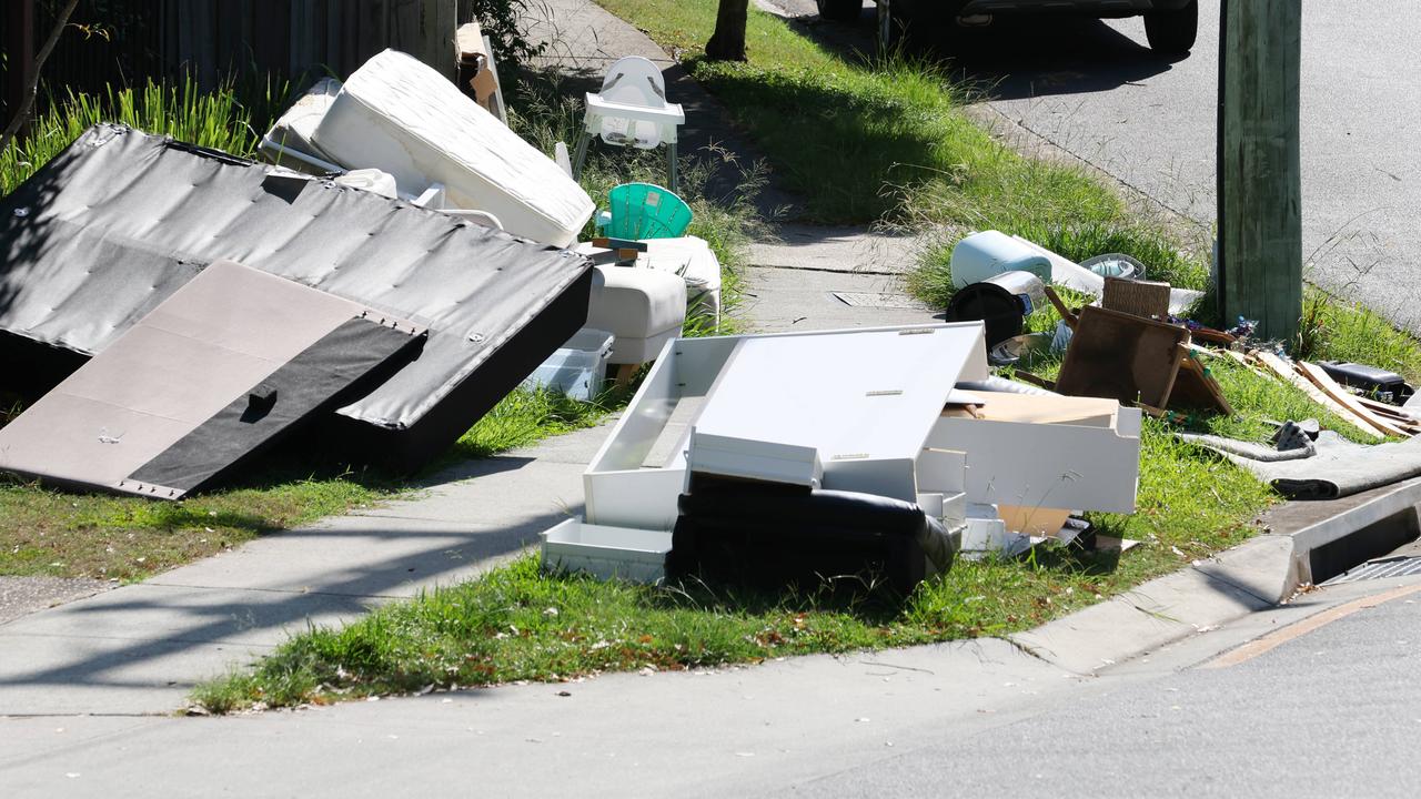 Rubbish piling up at Everton Park as kerbside collections are overdue.