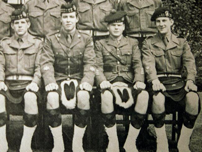 Jeff Kennett (right) as a schoolboy with his Scotch College cadet class in the 1960s.