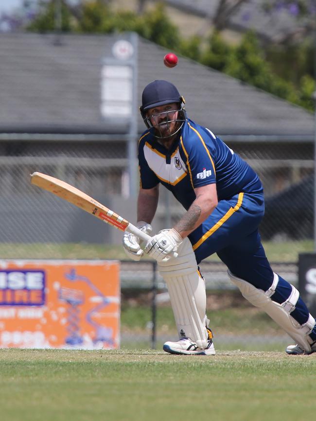 Cricket Gold Coast Kookaburra Cup - Surfers Paradise vs Coomera Hope Island at Sir Bruce Small Park. Coomera batsman James Martin. Picture: Mike Batterham