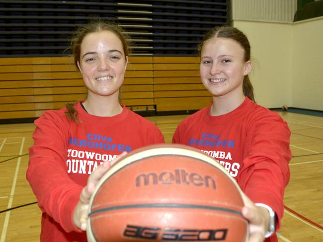 Kianah Lynch and Laura Conway will line up for the Toowoomba Mountaineers under-18 girls at the Basketball Queensland State Championships.