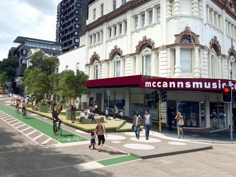 An artist's impression of what the new parklet will look like. Pic: Supplied.