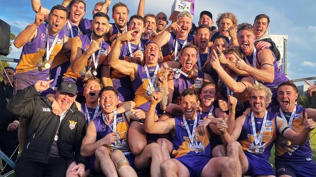 Altona celebrates its 2022 WRFL premiership. Photo: Facebook/WRFL.